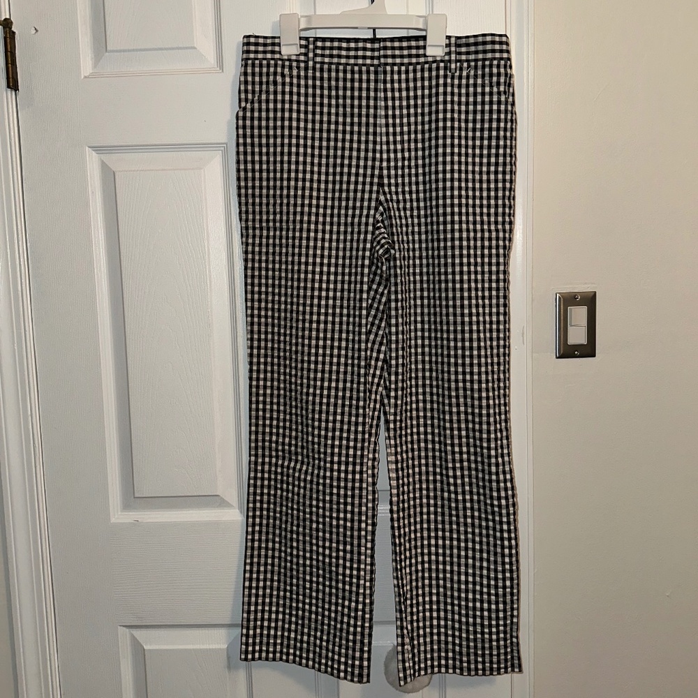 Ralph Lauren black and white plaid pants #plaidpants